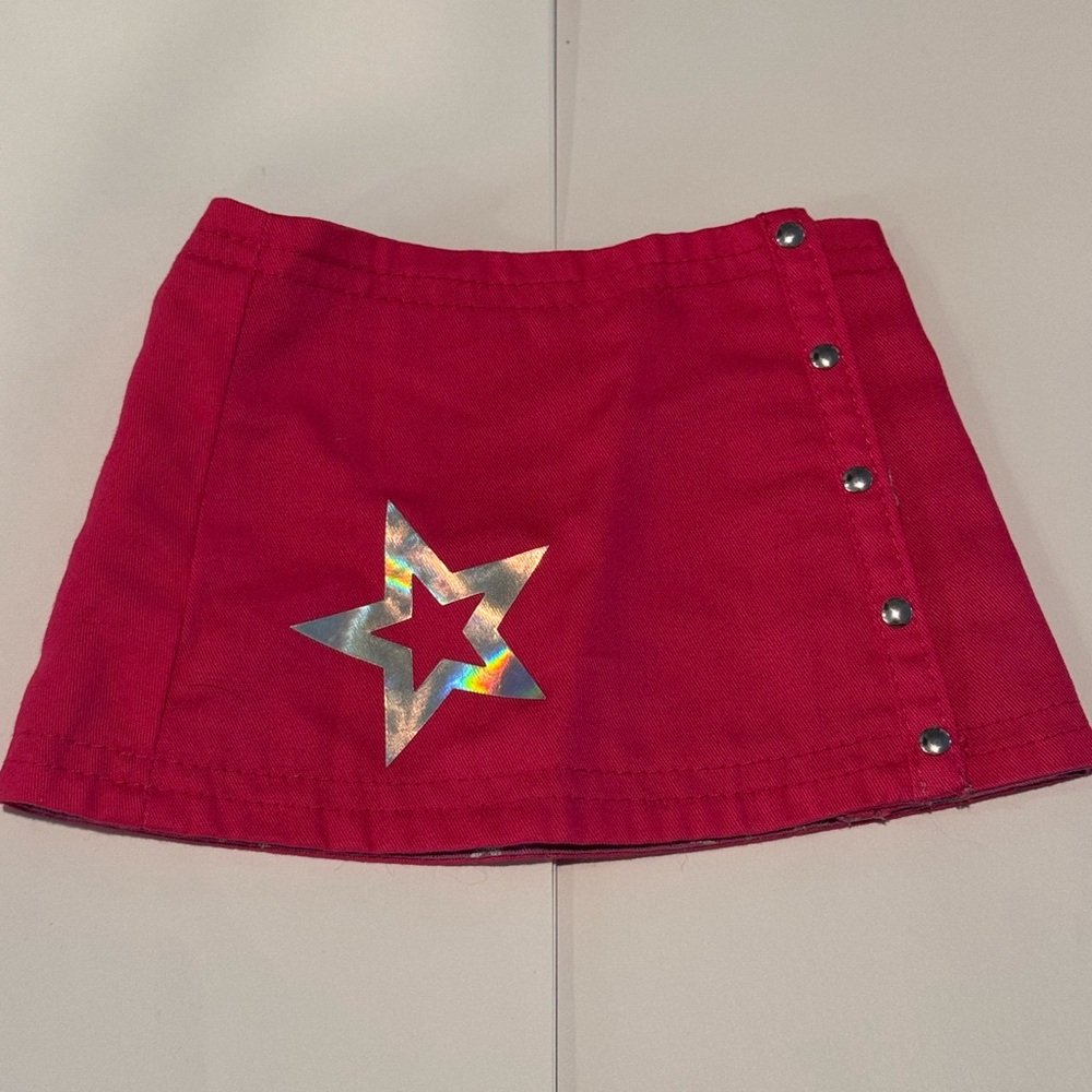 New American Girl AG Reversible Wrap Skirt in Pink and Purple Silver Stars